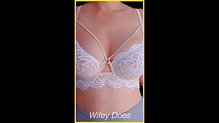 Wifey amazes in this hot white lacey lingerie